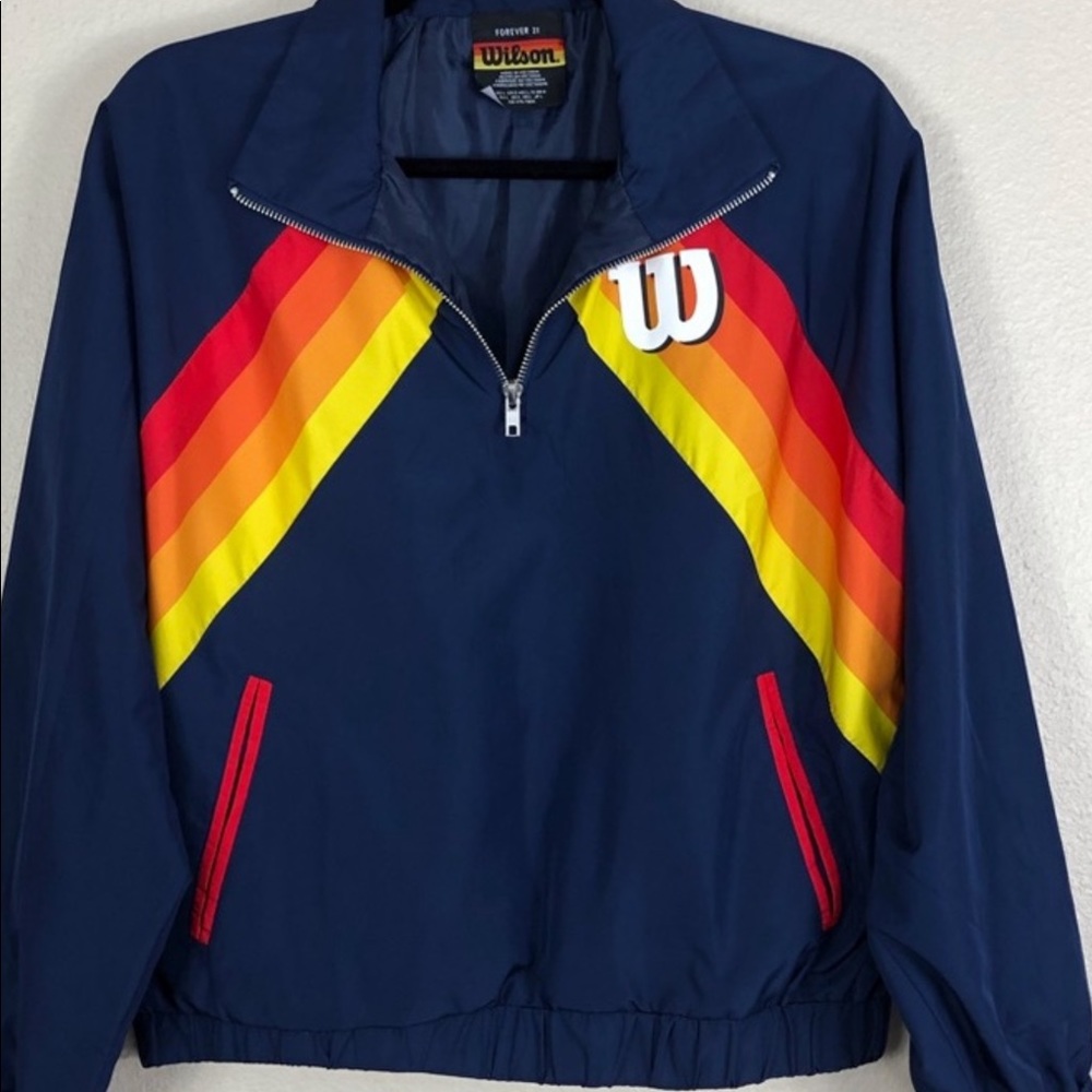Forever 21 X Wilson Collaboration windbreaker